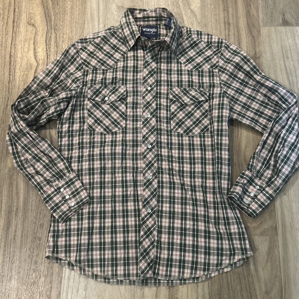 Wrangler Western Shirt Pearl Buttons‎  Med